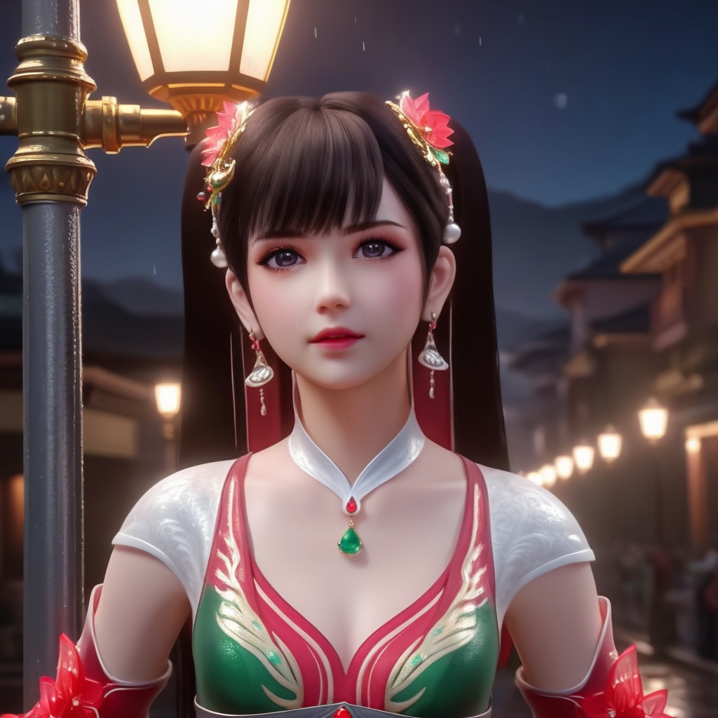 <lora:848-DA-XL-完美世界-火灵儿-幼年:0.8>, (,1girl, ,best quality, ),, ,ultra detailed 8k cg,            cinematic lighting, cinematic bloom, (( , )),,  , unreal, science fiction,  luxury, jewelry, diamond, pearl, gem, sapphire, ruby, emerald, intricate detail, delicate pattern, charming, alluring, seductive, erotic, enchanting, hair ornament, necklace, earrings, bracelet, armlet,halo,masterpiece, (( , )),,  ,cherry blossoms,(((, night,night sky,lamppost,  ultra high res, (photorealistic:1.4), raw photo, 1girl, , rain, sweat, ,wet, )))(( , ))   (cleavage),spread legs,