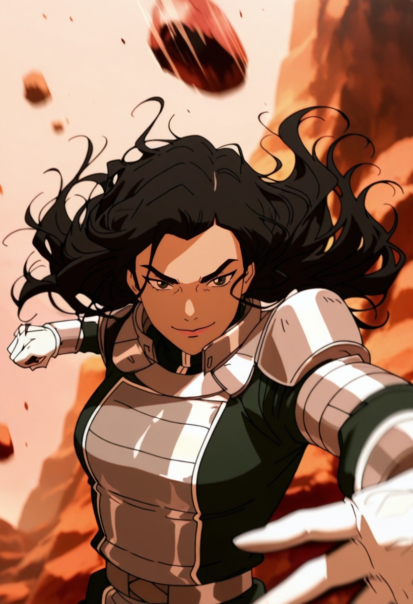 In the avatar TV animation style,  Kuvira,  1girl on Tensor.Art