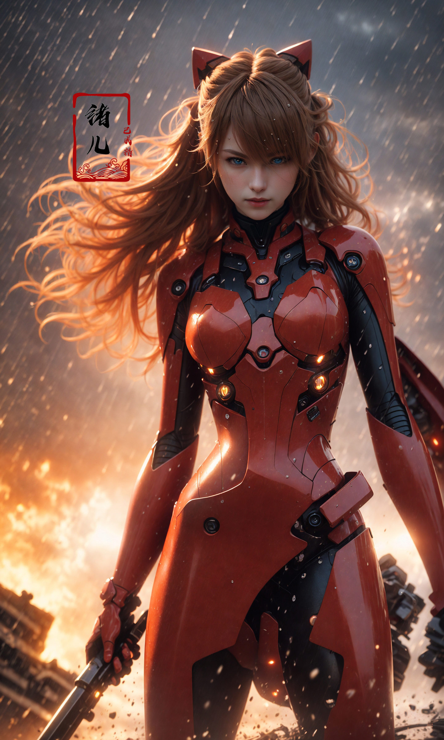 Epic CG masterpiece,  Asuka Langley Soryu,  hdr on Tensor.Art
