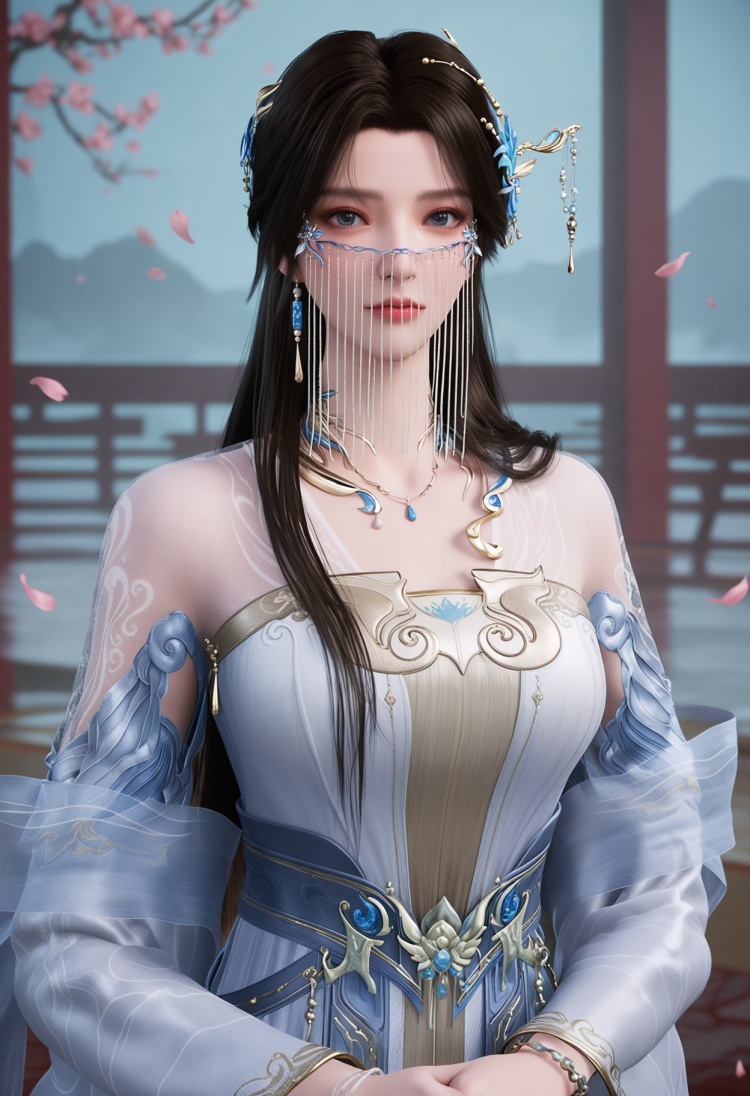 安妙依服装2 发饰和飘带不稳定-国漫-Illustrious光辉 by 云落 on Tensor.Art