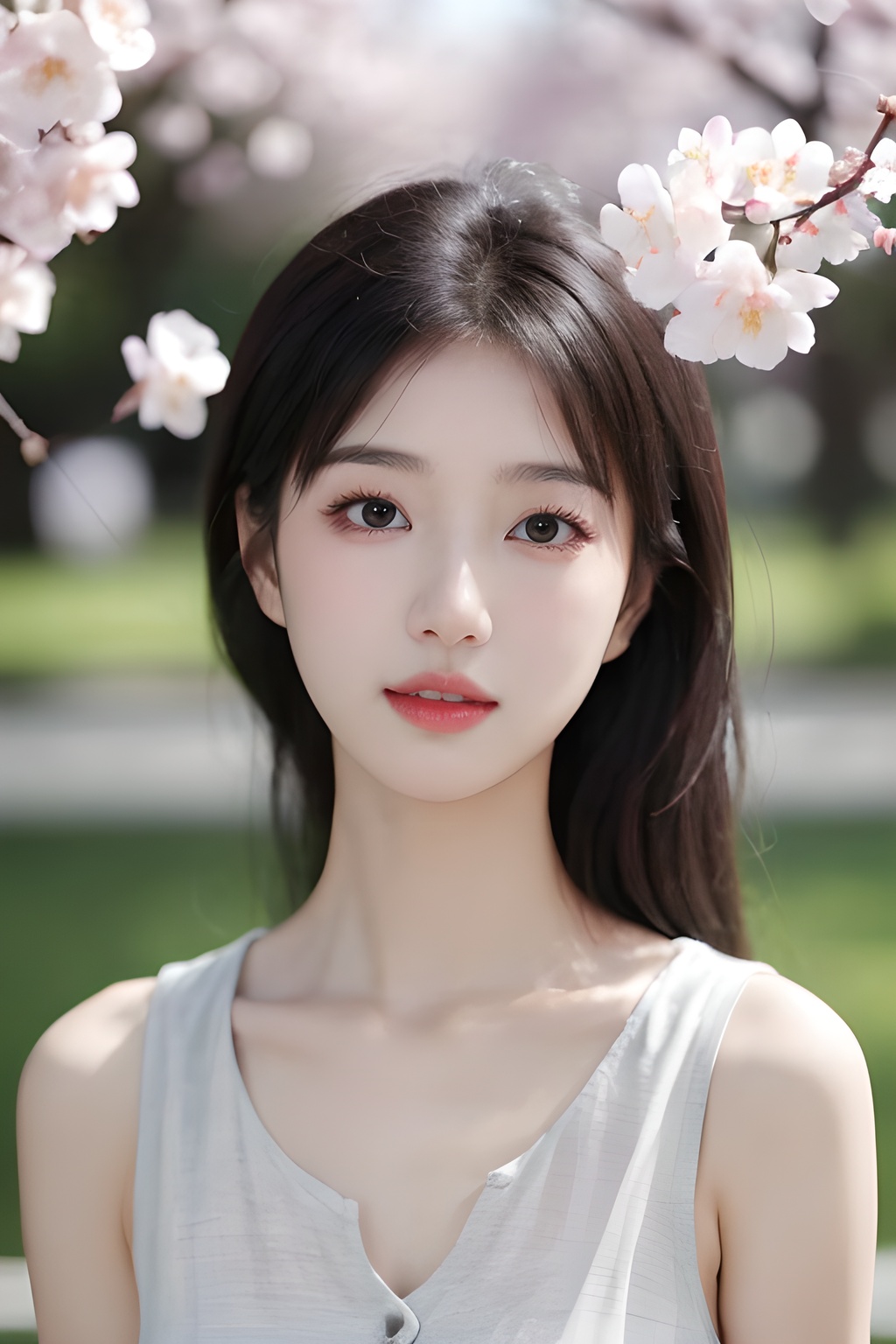<lora:0811_01:0.7>,a girl with a dreamy expression, surrounded by floating cherry blossom petals in a soft breeze, springtime magic, gentle radiance.korean girl,black hair, 1girl,realistic,masterpiece, best quality, photorealistic, HDR,detail