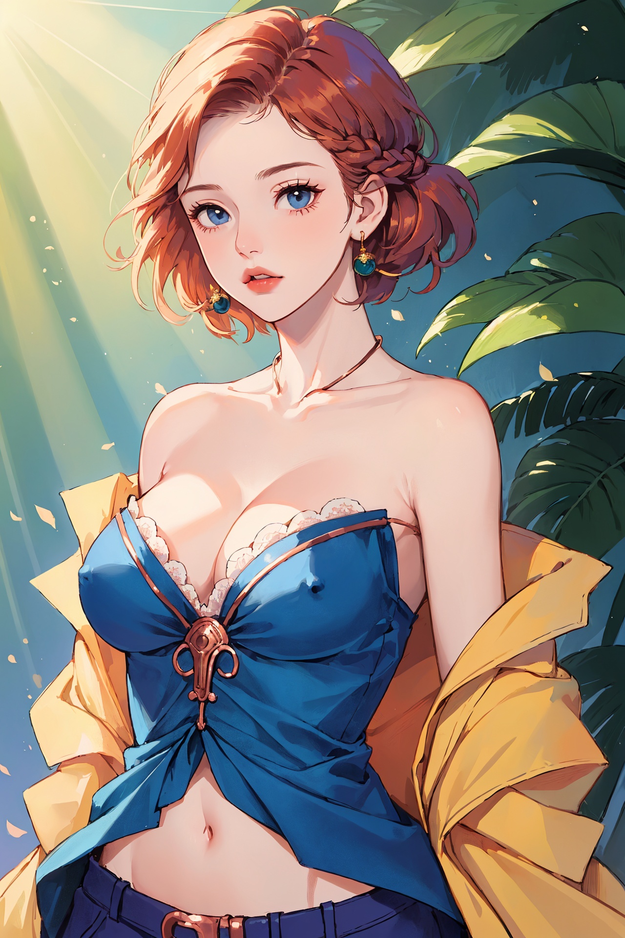 portrait BREAK,  top less,  nipple on Tensor.Art