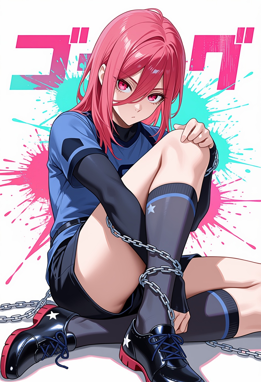 hyoma_chigiri,  1boy,  red hair on Tensor.Art