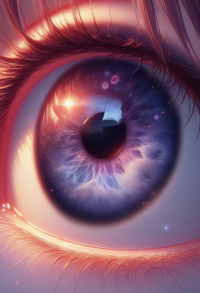 Cute girl looking up into the sky,  high gradient eyes,  makoto shinkai on Tensor.Art