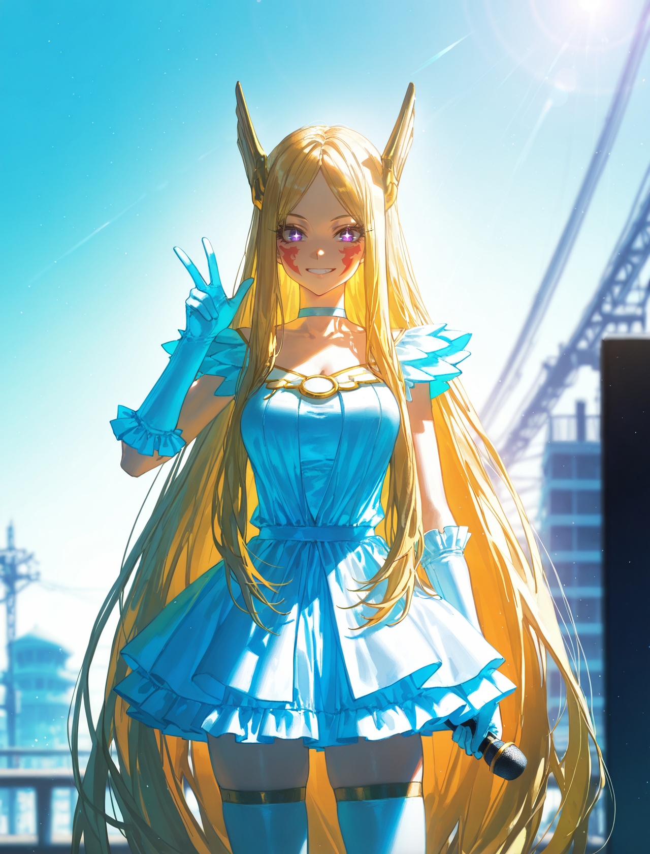 chromatic aberration,  color contrast,  cold colors on Tensor.Art