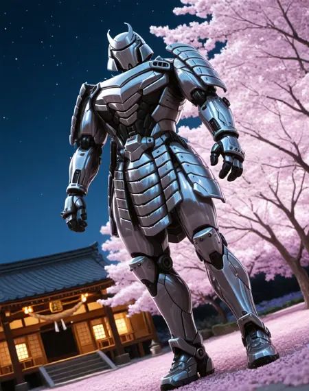 Silver Samurai,  robot,  armor on Tensor.Art
