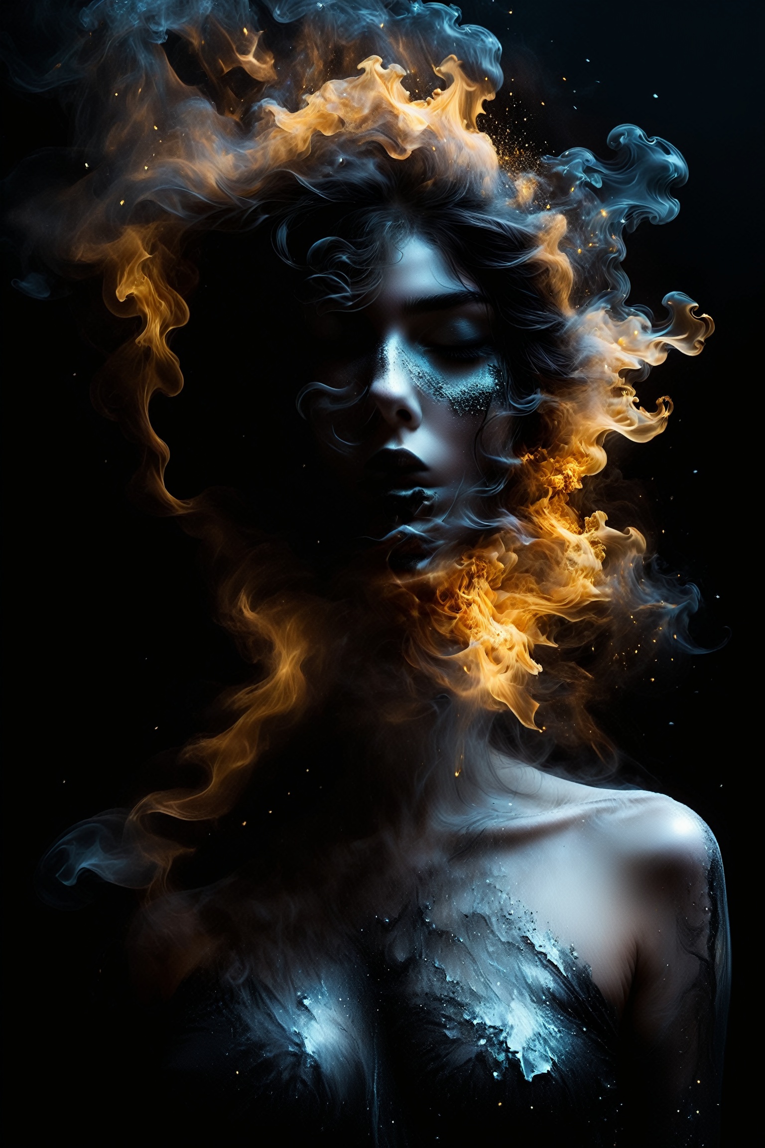 illustration of a flower,  beautiful woman,  elegant on Tensor.Art
