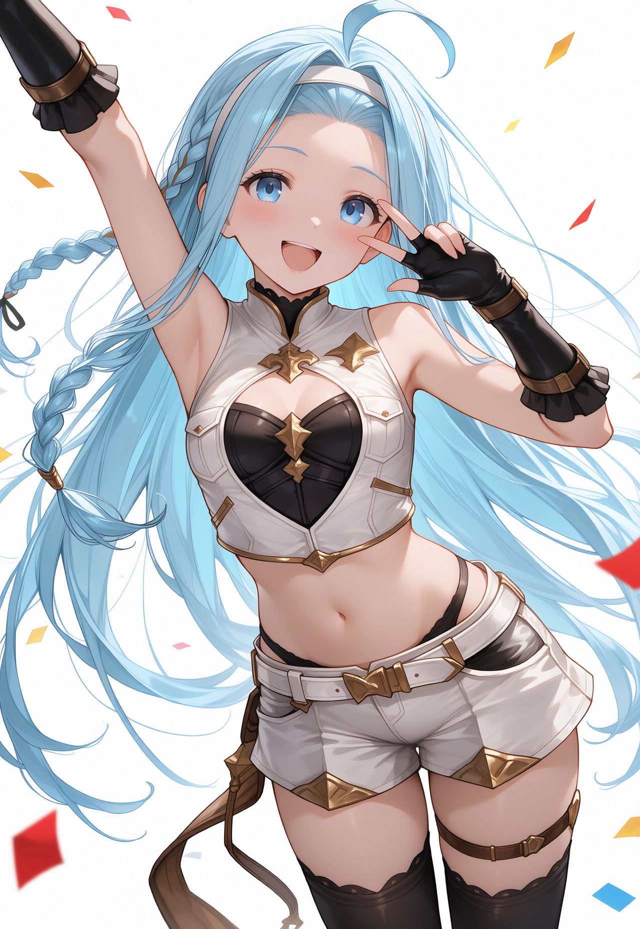 arm up,  simple background,  standing on Tensor.Art