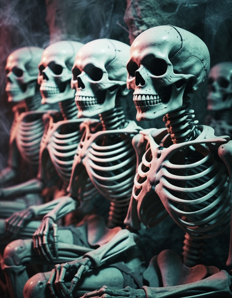 lord skeleton an the army of skeleton soldiers,  fantasy eh80retrofilms on Tensor.Art