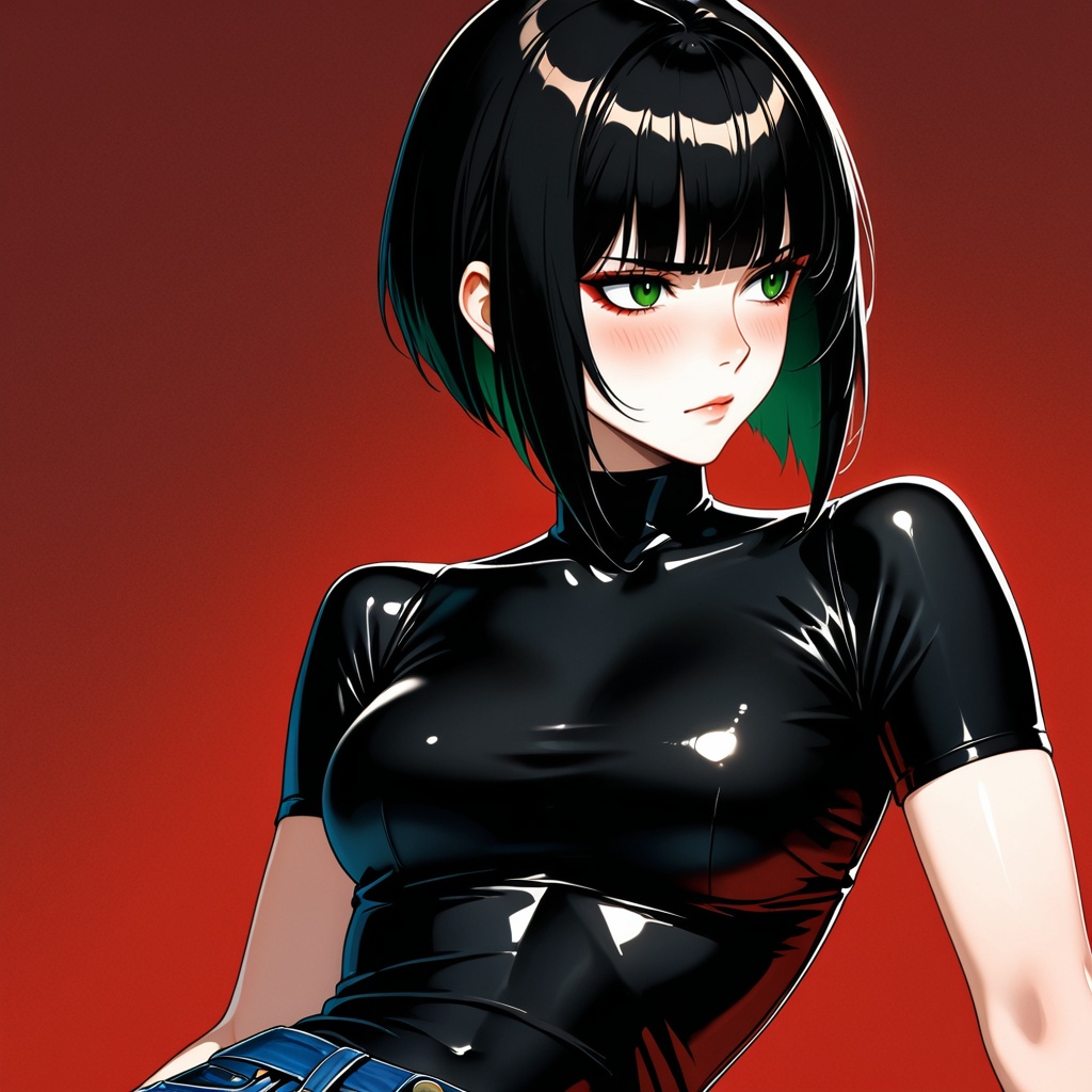char_jeans_girl,  1girl,  black hair on Tensor.Art