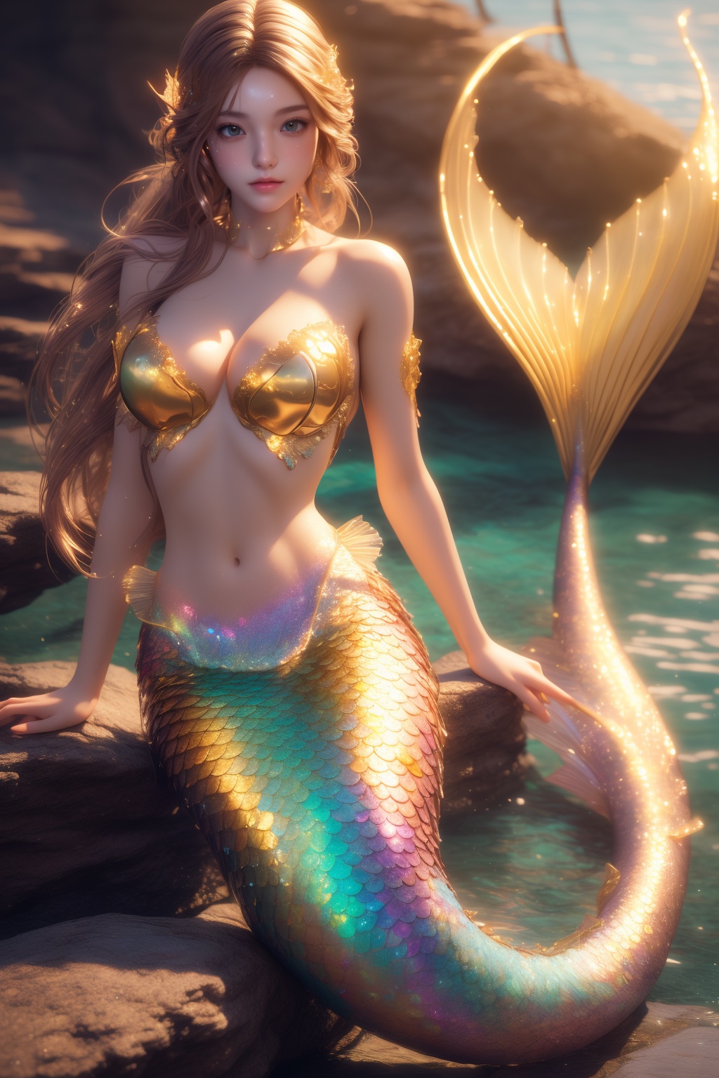 1gril,mermaid,, masterpiece,best quality,highly detailed,Amazing,finely detail,extremely detailed CG unity 8k wallpaper,score:>=60,