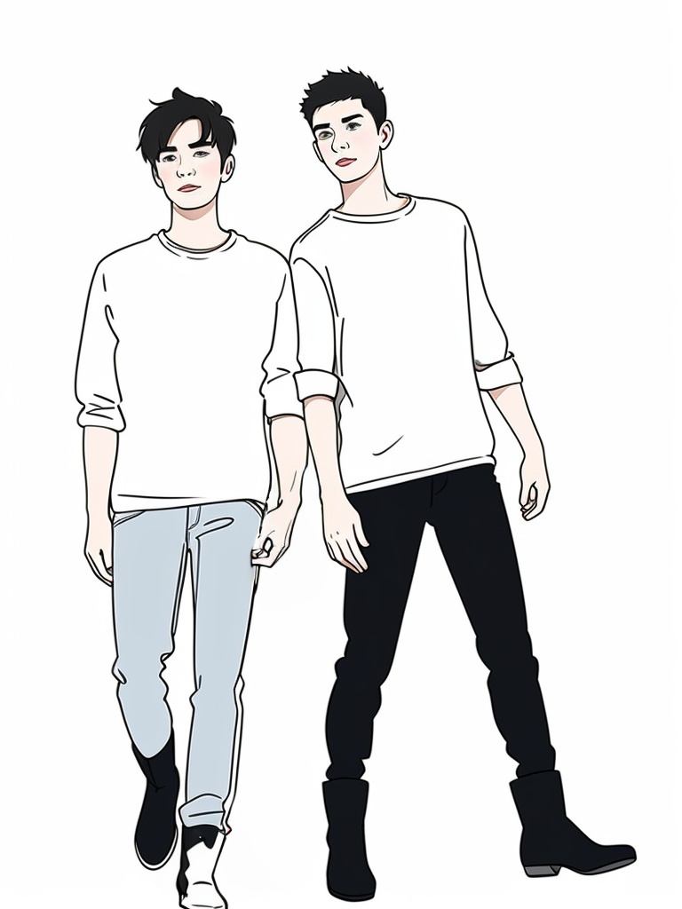 ,hands,boots,{full body photo},cartoons,etc.,with diffuse style,simple strokes,line sketches,light color rendering,flat painting,hand-painted cartoon style,(white_background),