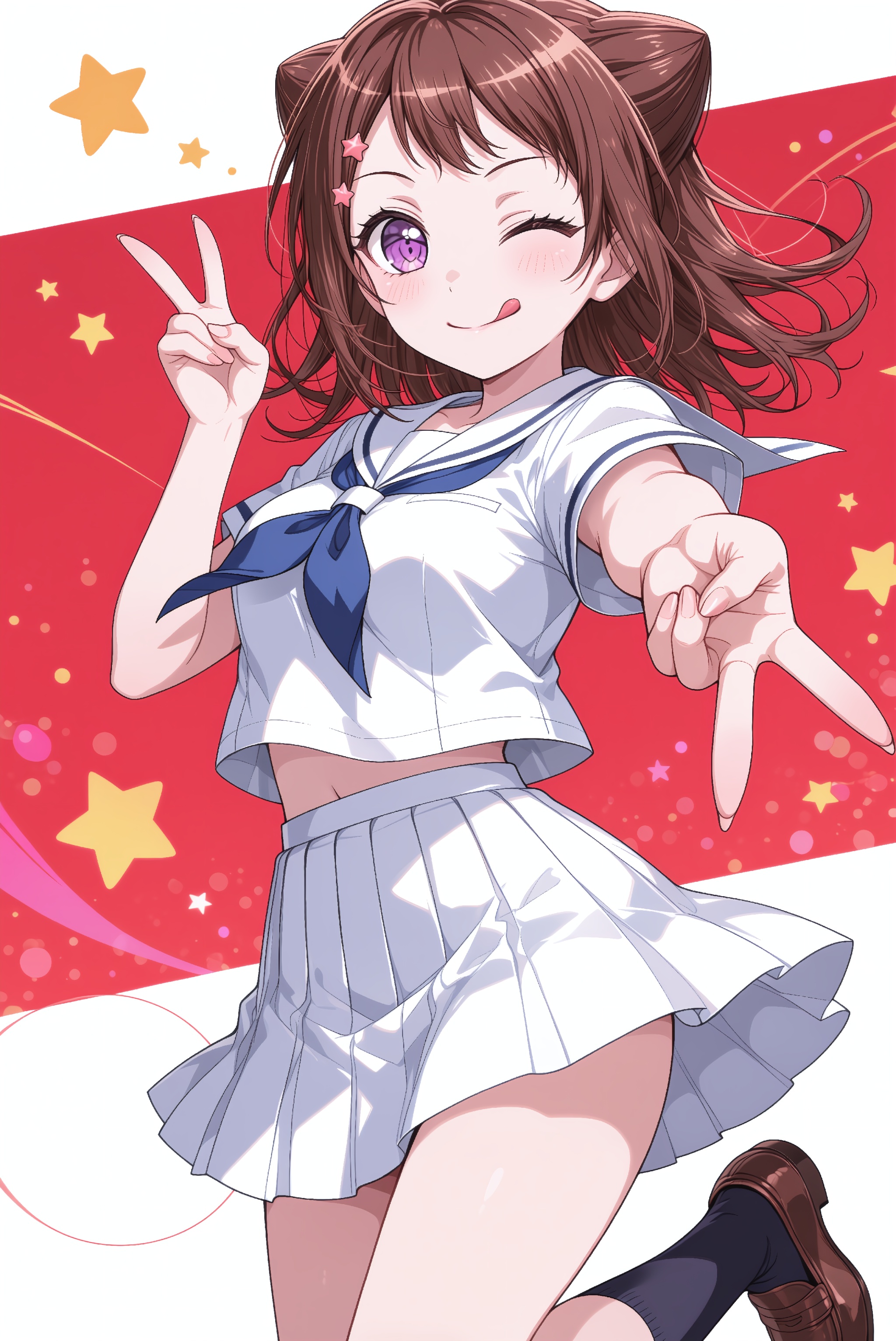 kasumi,  brown hair,  purple eyes on Tensor.Art