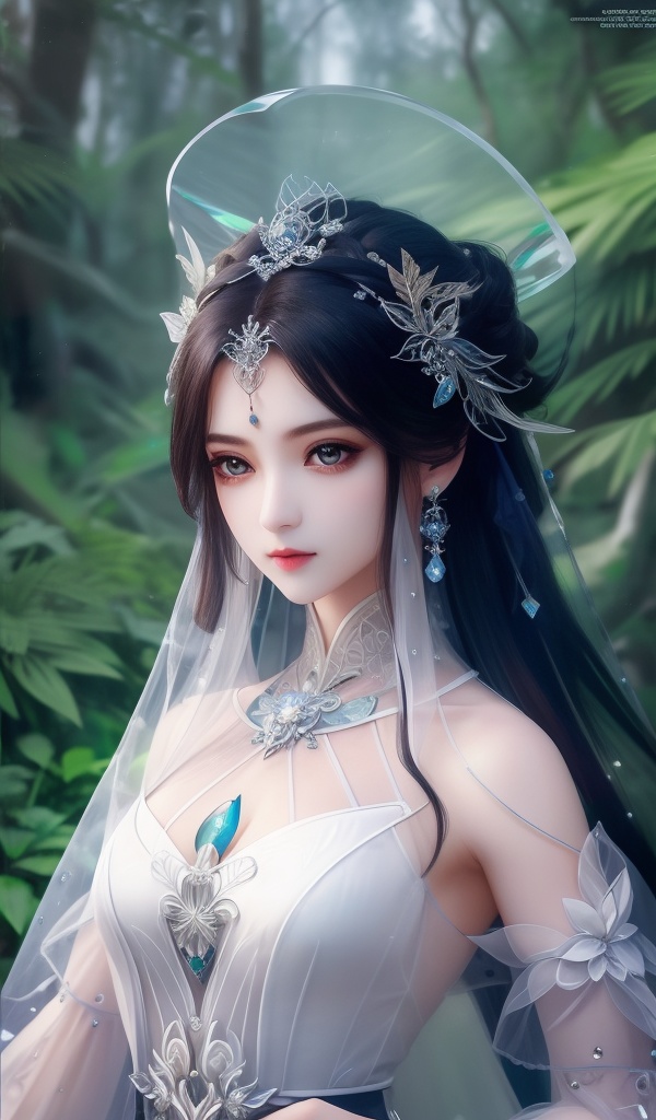 (,1girl, ,best quality, ),looking at viewer, <lora:381-DA-武动乾坤-绫清竹-新模:0.8> ,ultra detailed background,ultra detailed background,ultra realistic 8k cg,(masterpiece:1.2),(best quality:1.2),(ultra detailed:1.2),(official art:1.3),(beauty and aesthetics:0.8),detailed,(intricate:0.8),(highly detailed),(solo),delicate countenance,1girl,fancy,(glassy texture:1.2),(crush:1.2),8k,accessory,tattoo,(transparent:1.1),gown,energy encirclement,instant,in the twinkling of an eye,upper body,woman in a mythical forest, masterpiece, perfect face, intricate details, horror theme, raw photo, photo unp(()),,