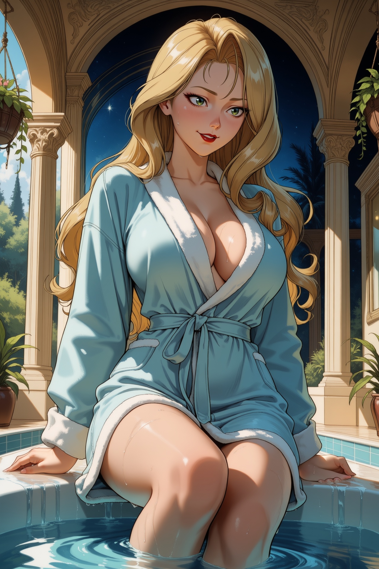 Rex,  long blonde hair,  green eyes on Tensor.Art