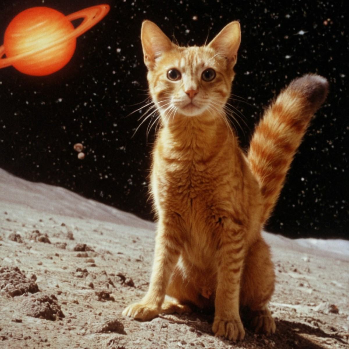 cat in space,  vhslora on Tensor.Art