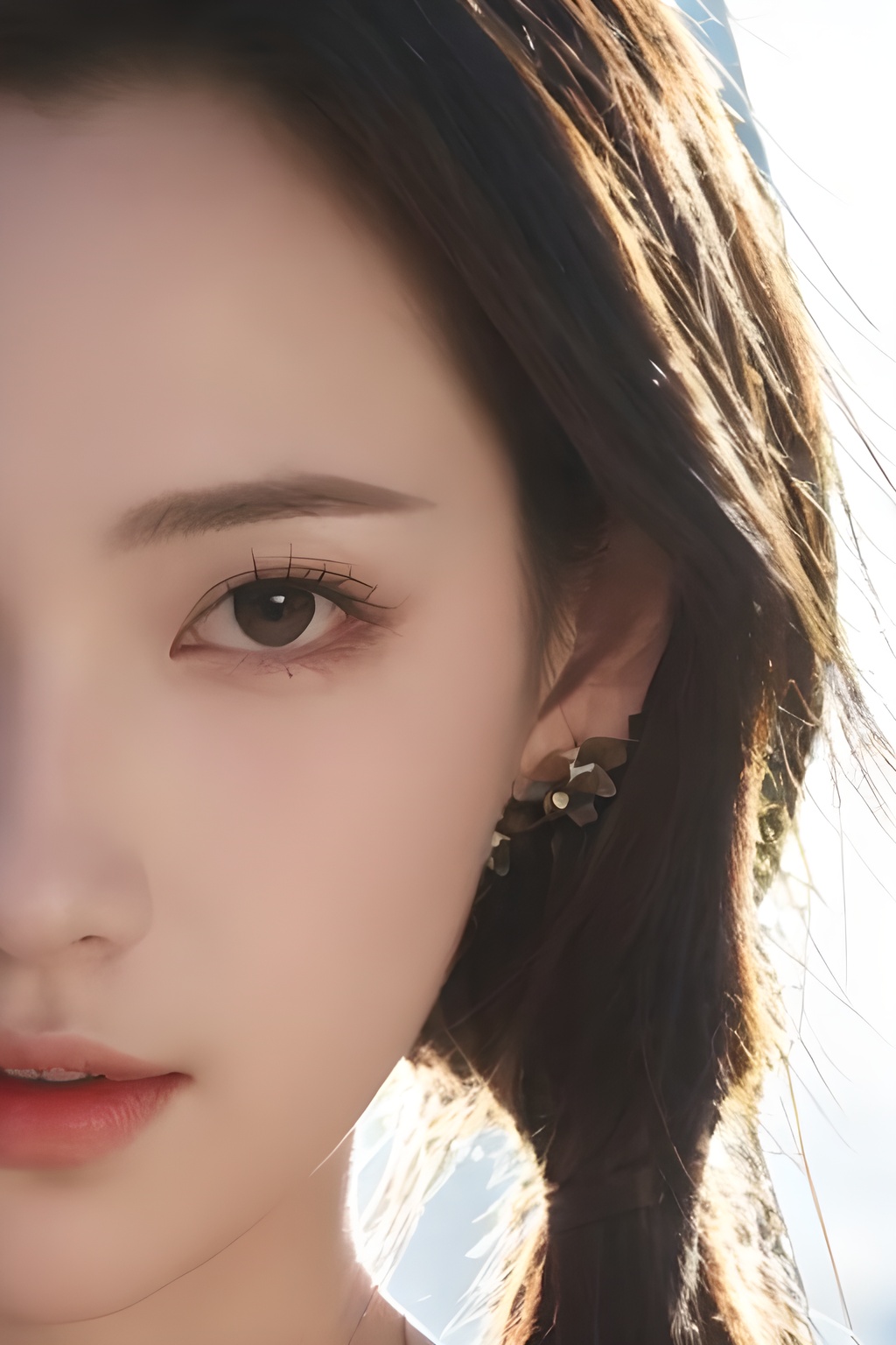 <lora:0828_06:0.4>,1 girl,looking_at_viewer,(front view:1.2),(eye-contact:1.4),solo,((shiny_skin)),, 1girl,realistic,masterpiece, best quality, photorealistic, HDR,detail