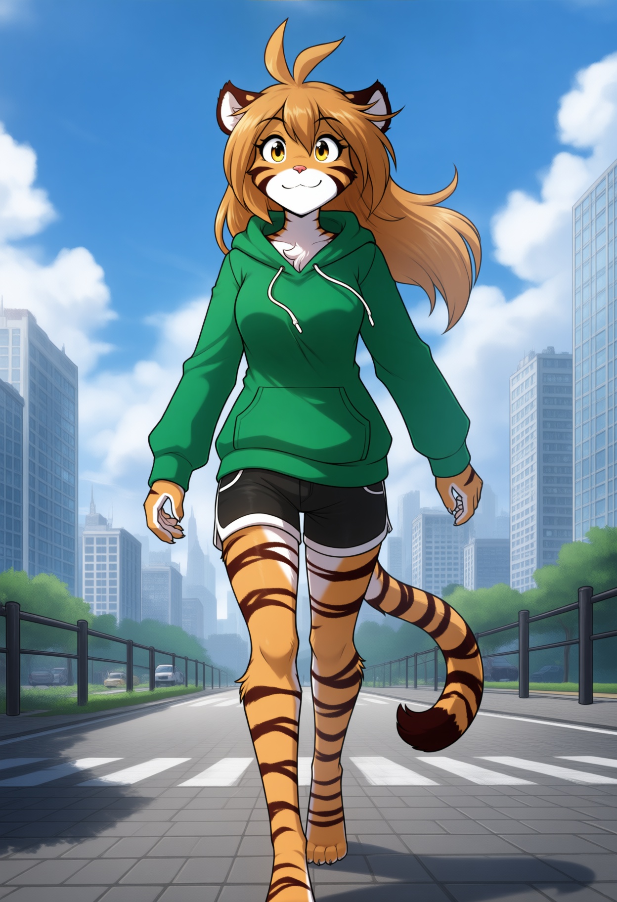 flora_twokinds,  anthro tiger,  furry anthro on Tensor.Art