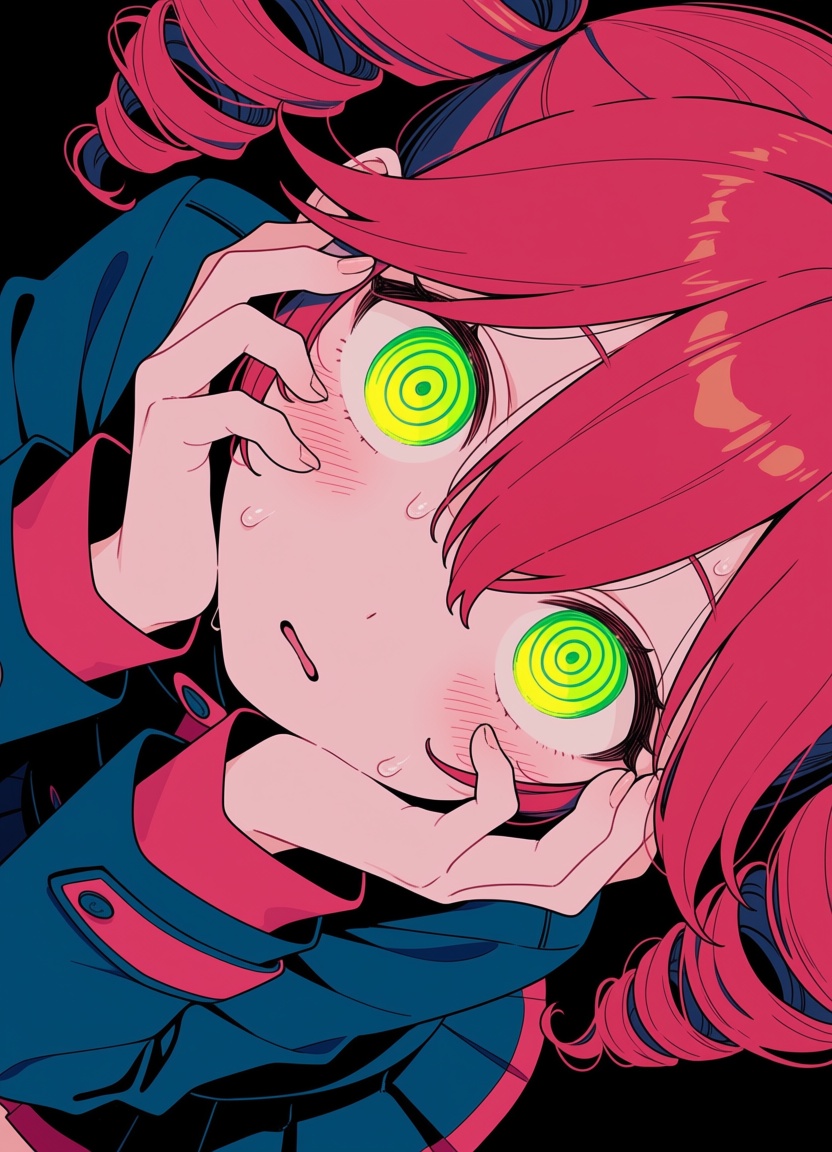 red hair,  1girl,  kasane teto on Tensor.Art