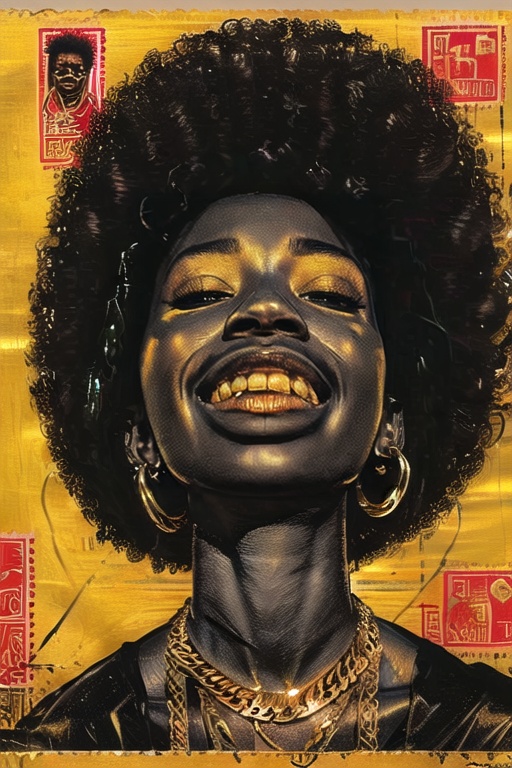 Black art,  solo,  1girl on Tensor.Art