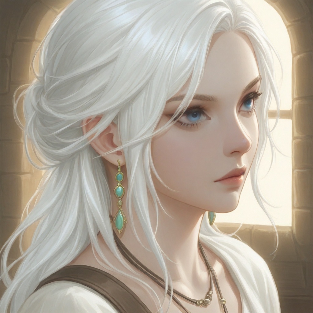 Cirimb2,  long hair,  white hair on Tensor.Art