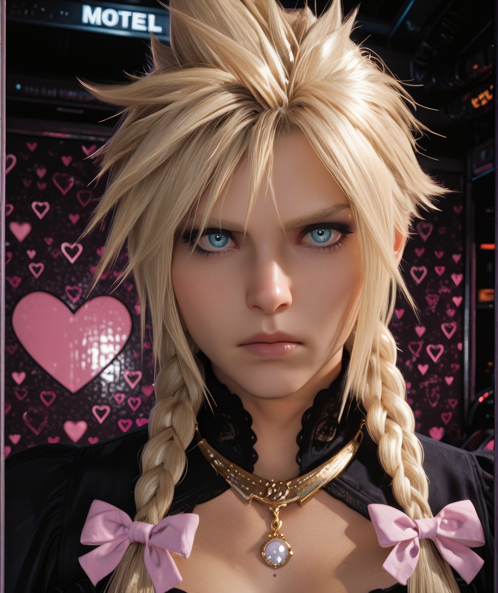 clodsfxl,  blonde hair,  spiked hair on Tensor.Art