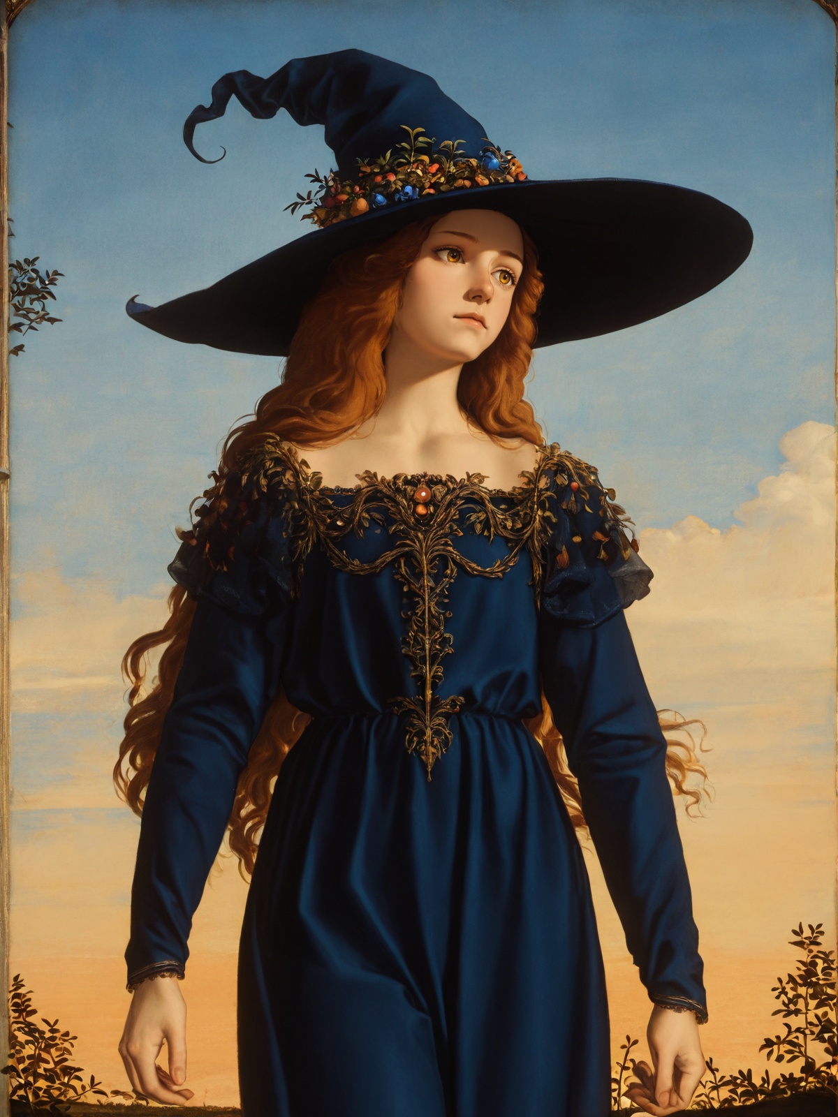 1girl,  witch,  detailed background on Tensor.Art
