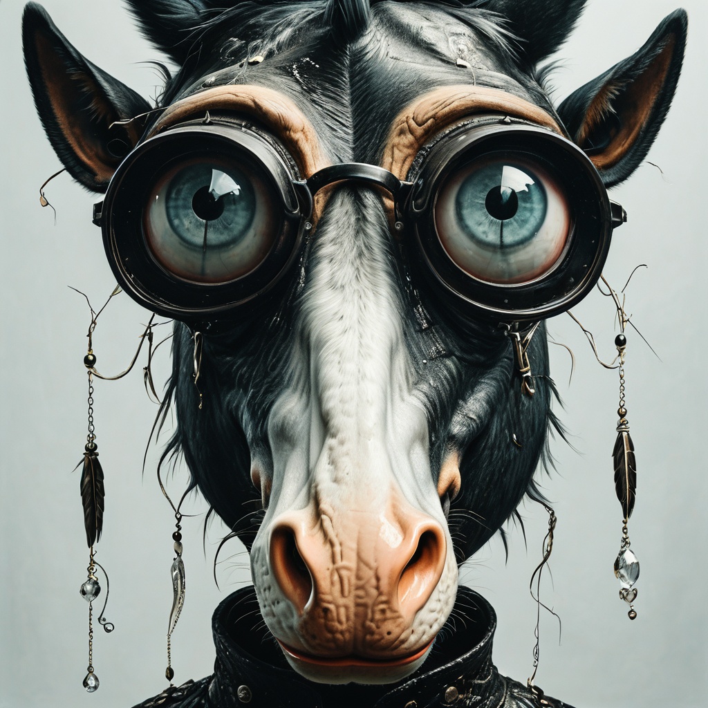 impactful paint of anthropomorphic horse with big eyes ,  ,  highly detailed on Tensor.Art