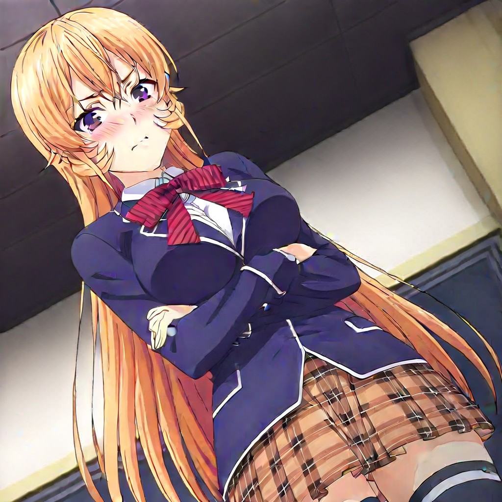 erina nakiri \(food wars\),  orange hair,  long hair on Tensor.Art
