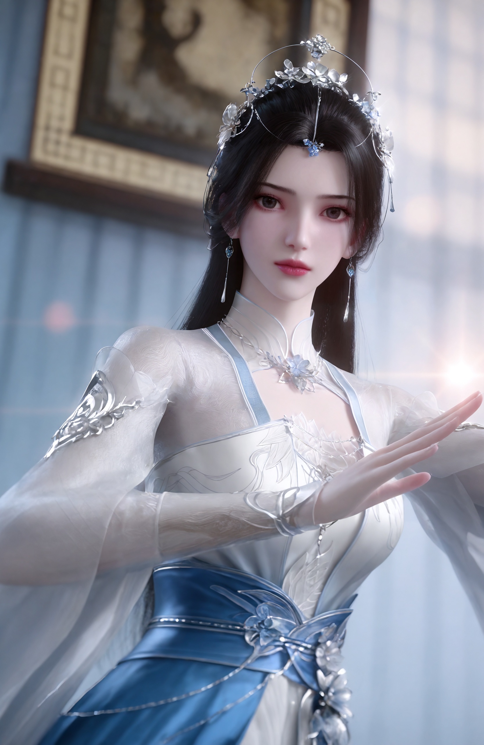 1girl,  long hair,  black hair by 天海TianHai on Tensor.Art