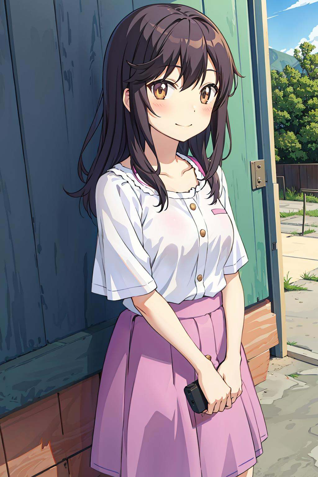ichijou hotaru,  skirt,  smile on Tensor.Art