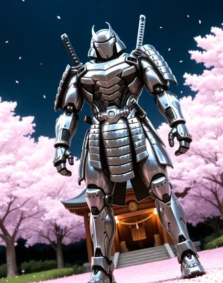 Silver Samurai,  robot,  armor on Tensor.Art