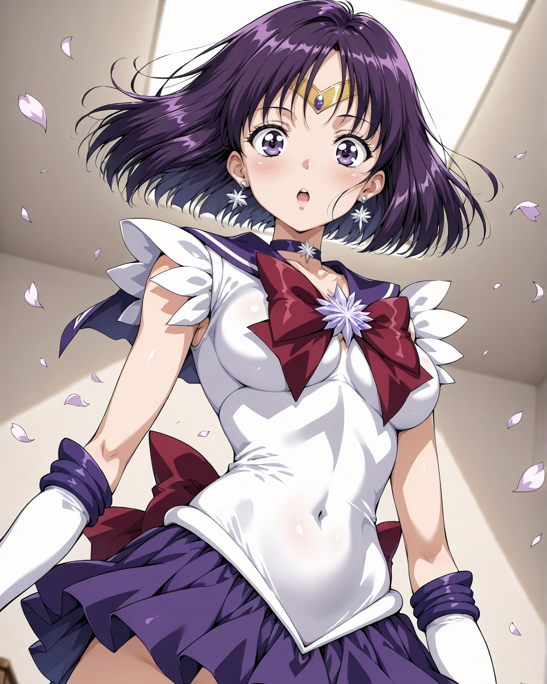 sailor saturn,  tomoe hotaru ver1,  purple eyes on Tensor.Art