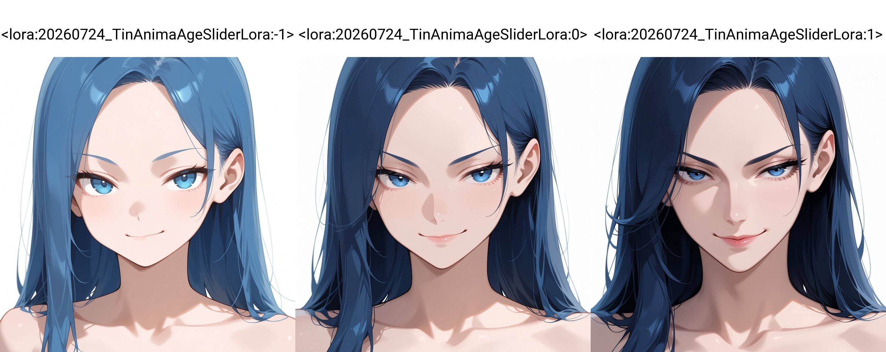 1girl,  smirk,  blue eyes on Tensor.Art