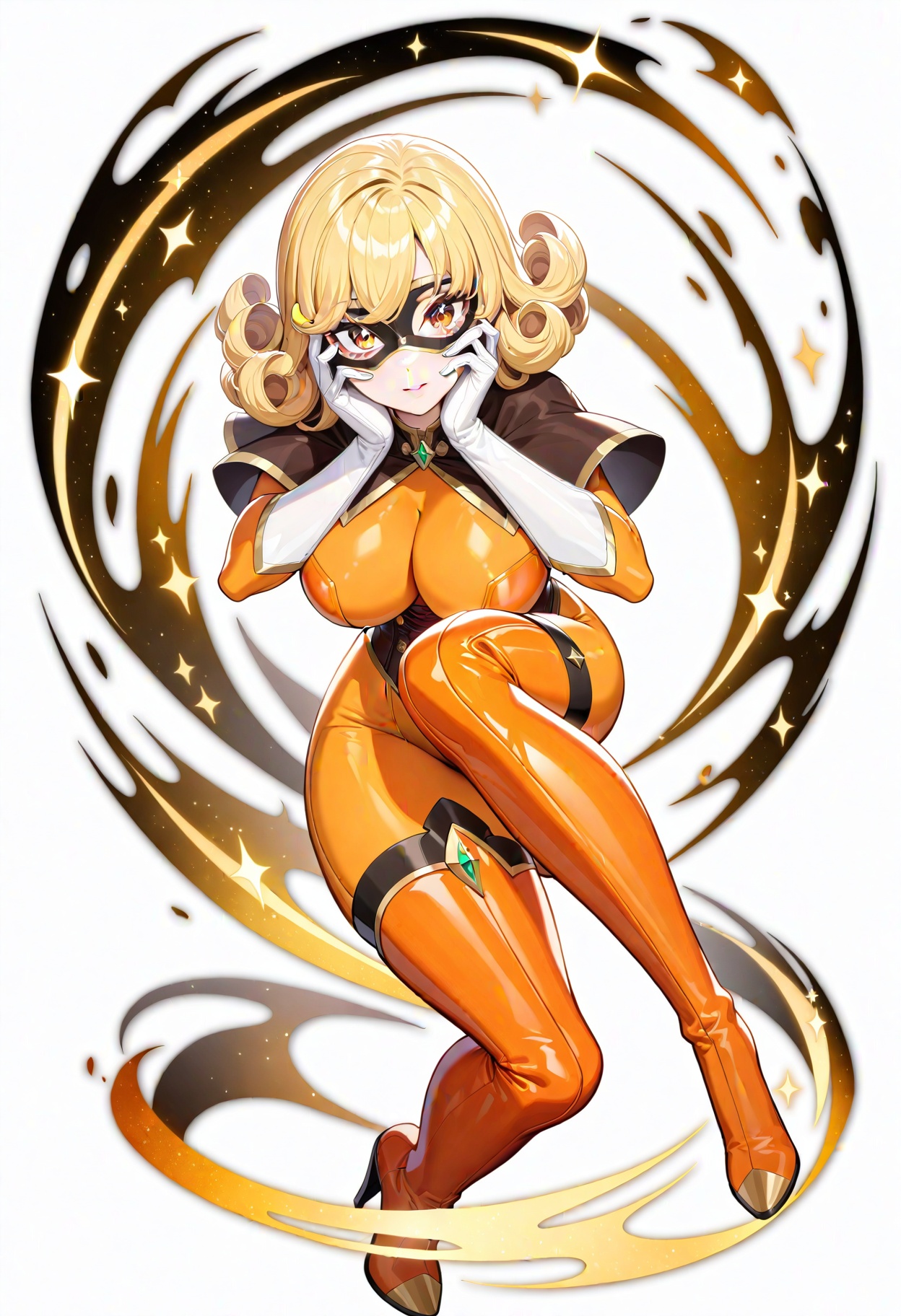 1girl,  curly hair,  high heels on Tensor.Art