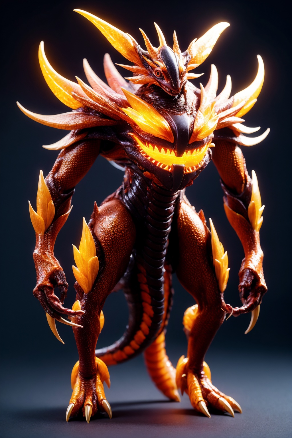 no humans,  red eyes,  sharp teeth on Tensor.Art