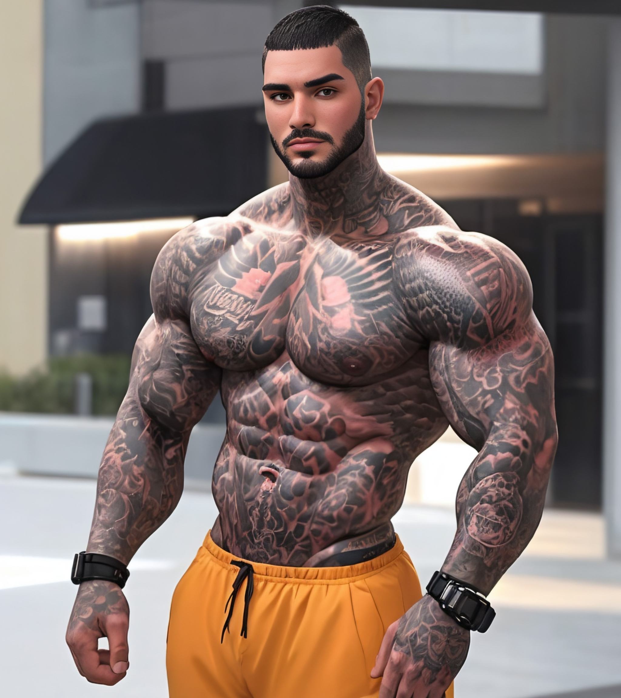 1boy love,  muscled on Tensor.Art