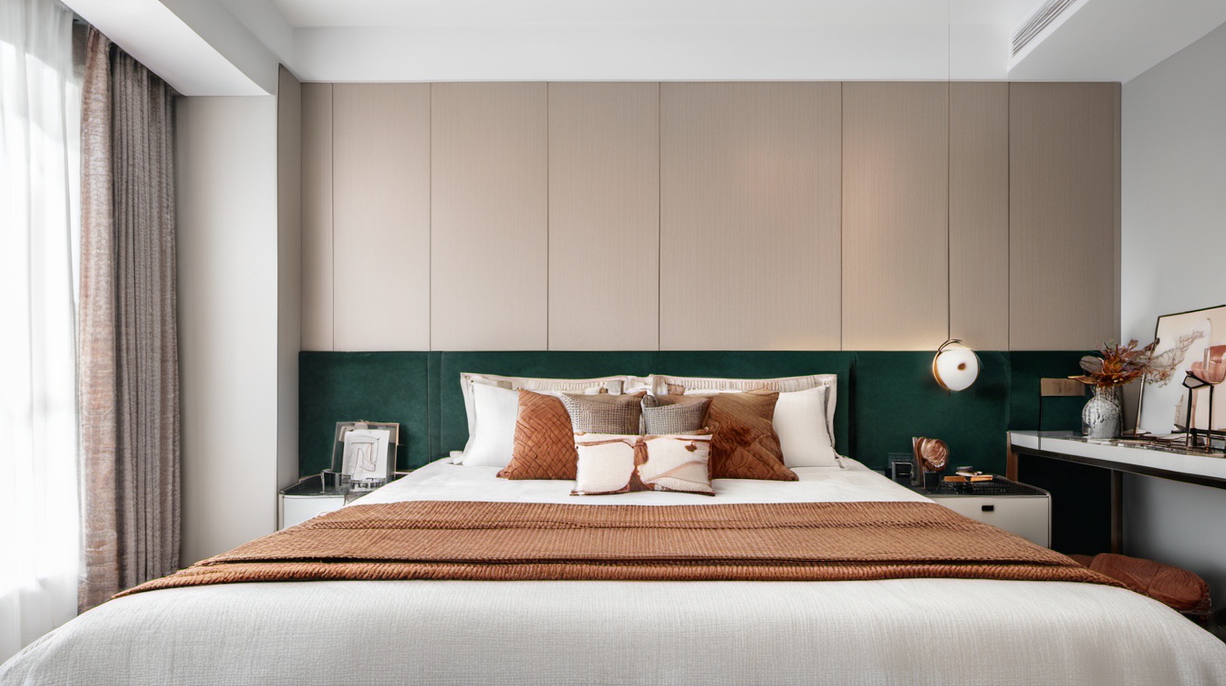 <lora:qingshe XL2.0:1>,qingshefeng,indoor,bedroom,floor,bed,curtains,table,chair,bed_sheet,pillow,available light,cup,plant,vase,incredibly absurdres,realistic,