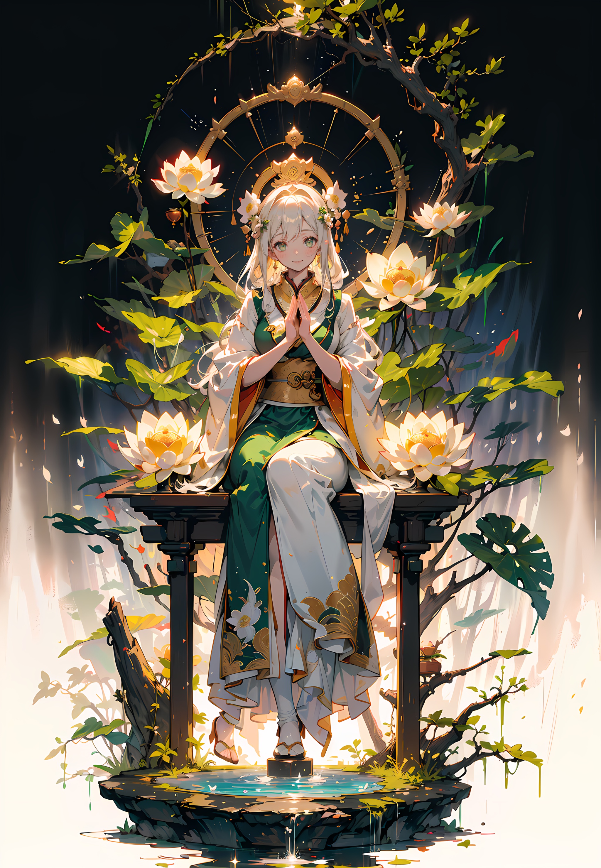 dreamy,  serene,  white and green:1.2) by kaiyo on Tensor.Art