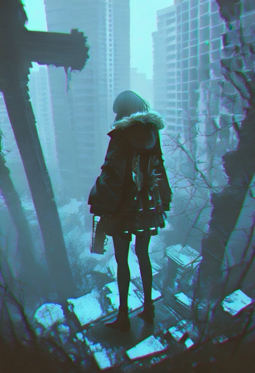 1girl,  ruins,  solo on Tensor.Art