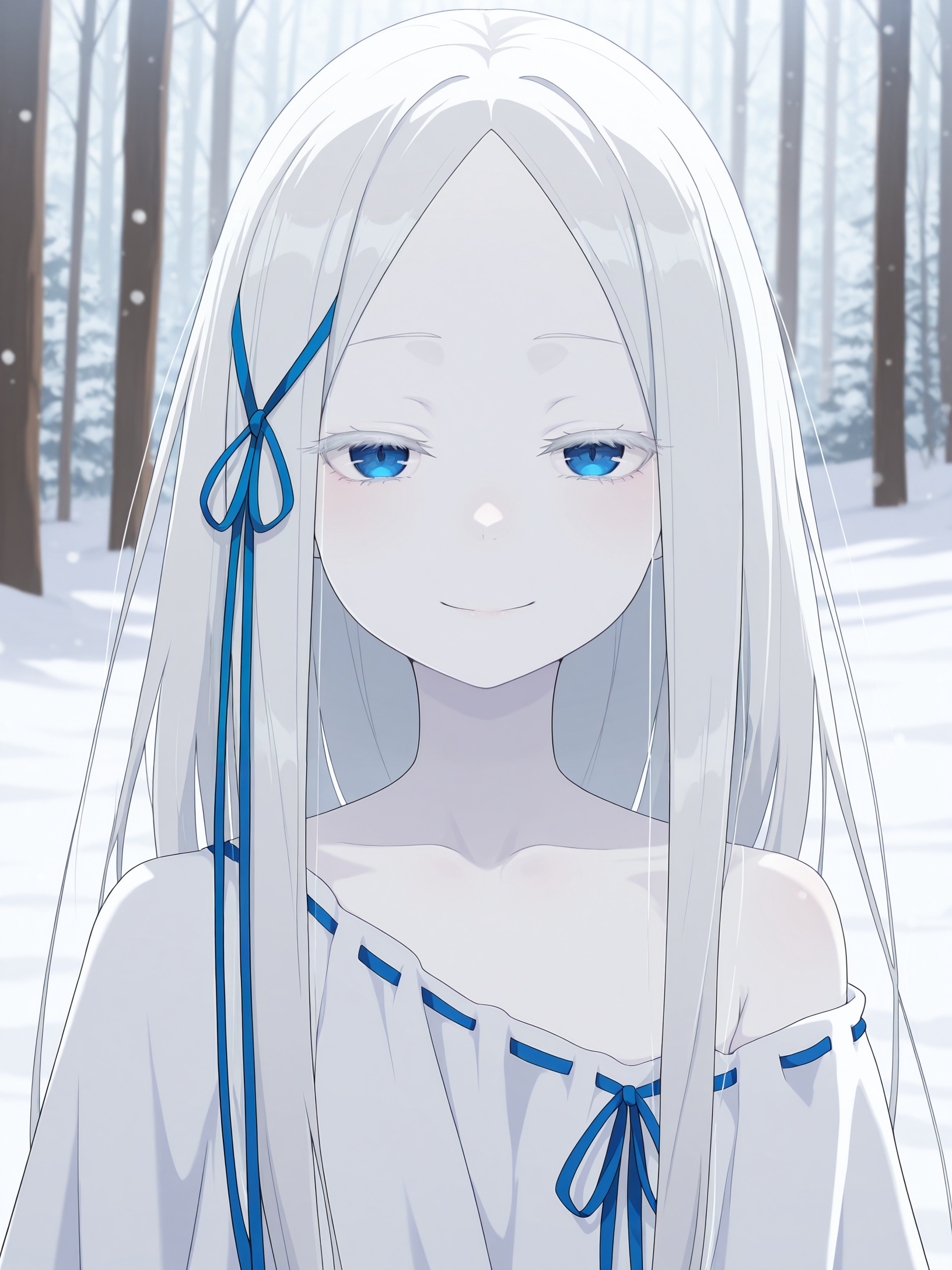 p4ndora,  white hair,  blue eyes on Tensor.Art