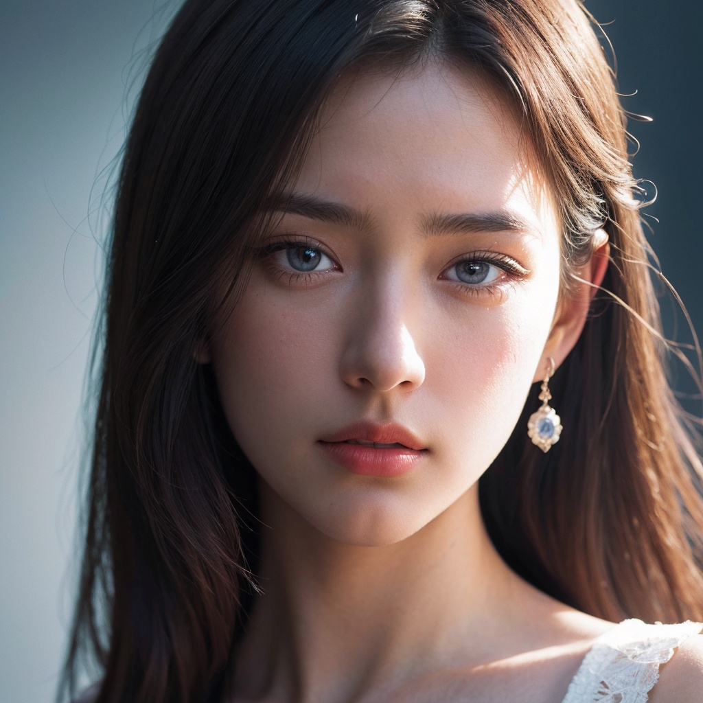 (best quality:1.4),(masterpiece:1.4),(photorealistic:1.4),(Realistic:1.2),(ultra high res, raw photo:1.4),(hdr, hyperdetailed:1.2),(8K:1.2),cinematic photo 1girl,close up to face,<lora:light_slider_v10:5>,(white background:1.2),<lora:AgainMix_SkinTone_v1:0.5>,