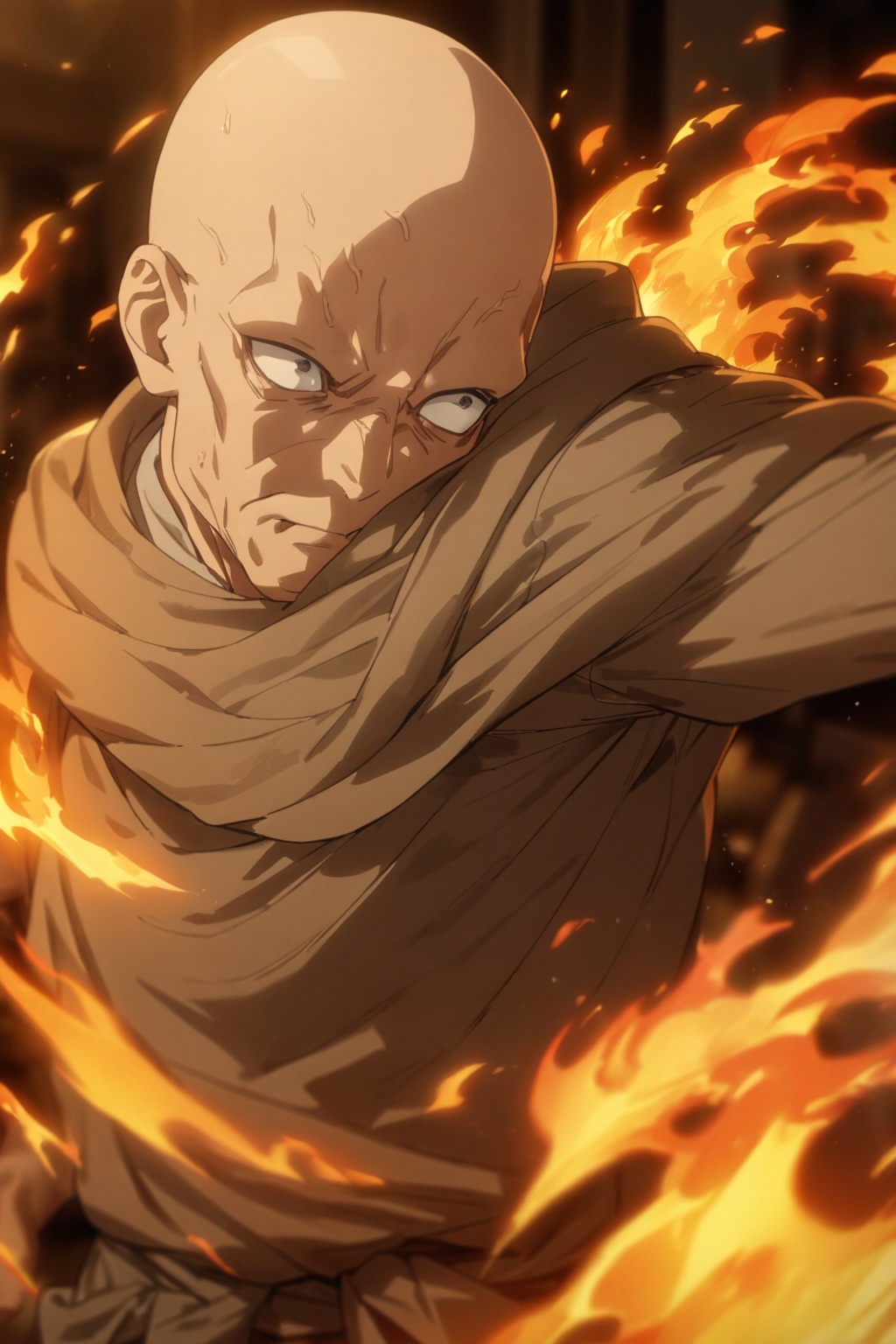 fighting,  fire magic,  diru on Tensor.Art