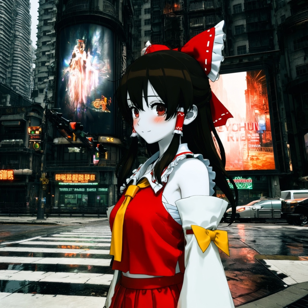hakurei reimu,  touhou,  1girl on Tensor.Art