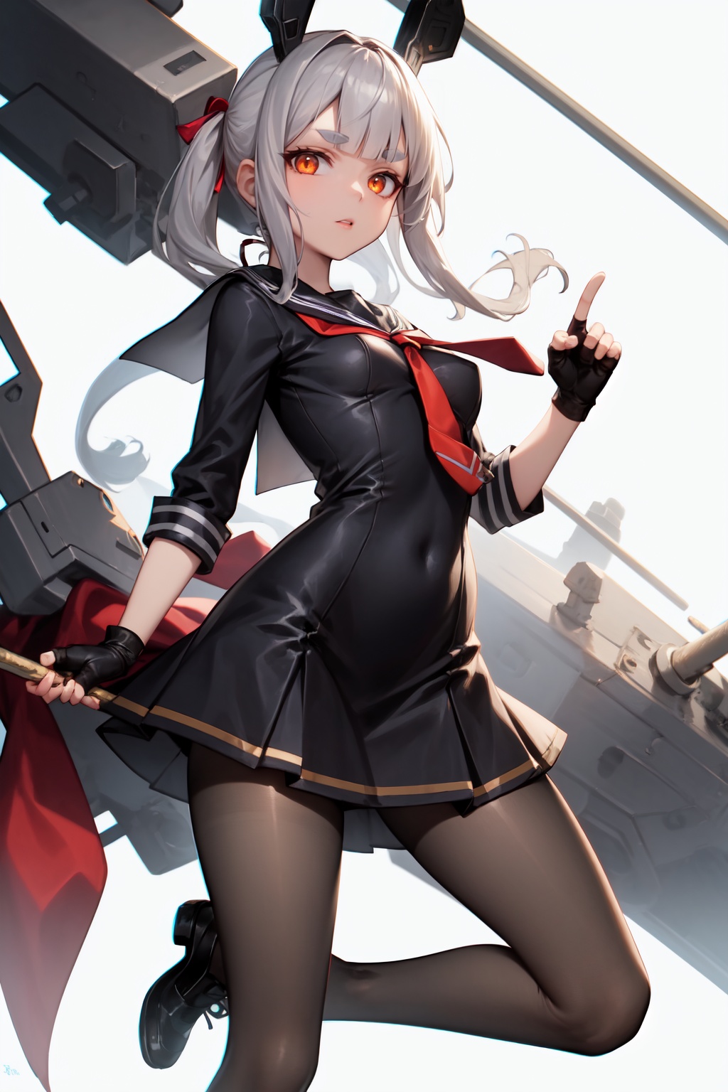 1girl,  ,  black gloves on Tensor.Art