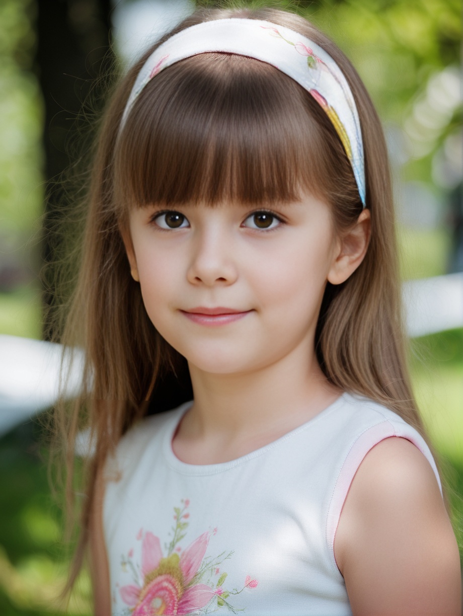 Little 6 years girl,  BarbaraDW,  cute face on Tensor.Art