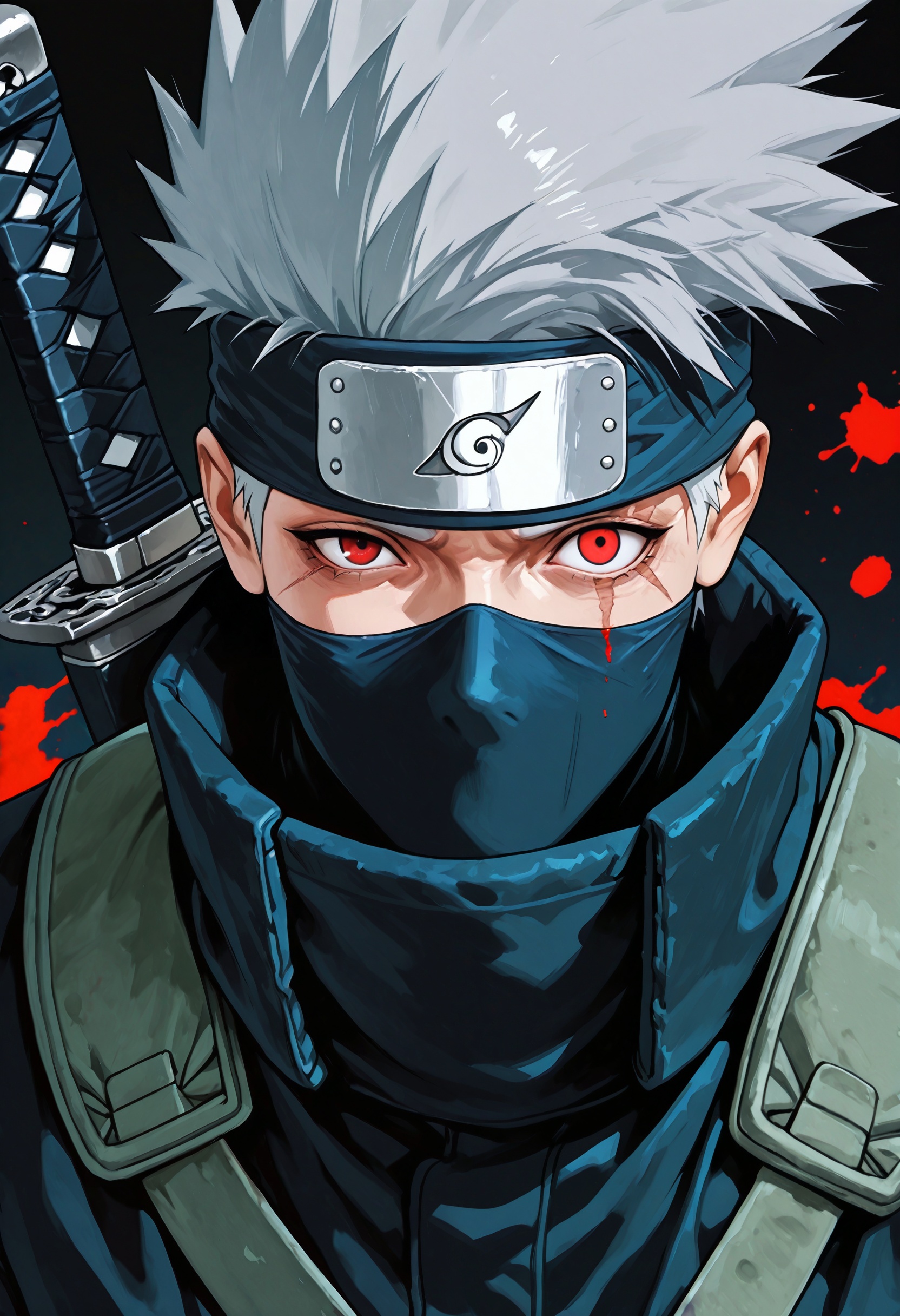 solo,  looking at viewer,  hatake kakashi on Tensor.Art