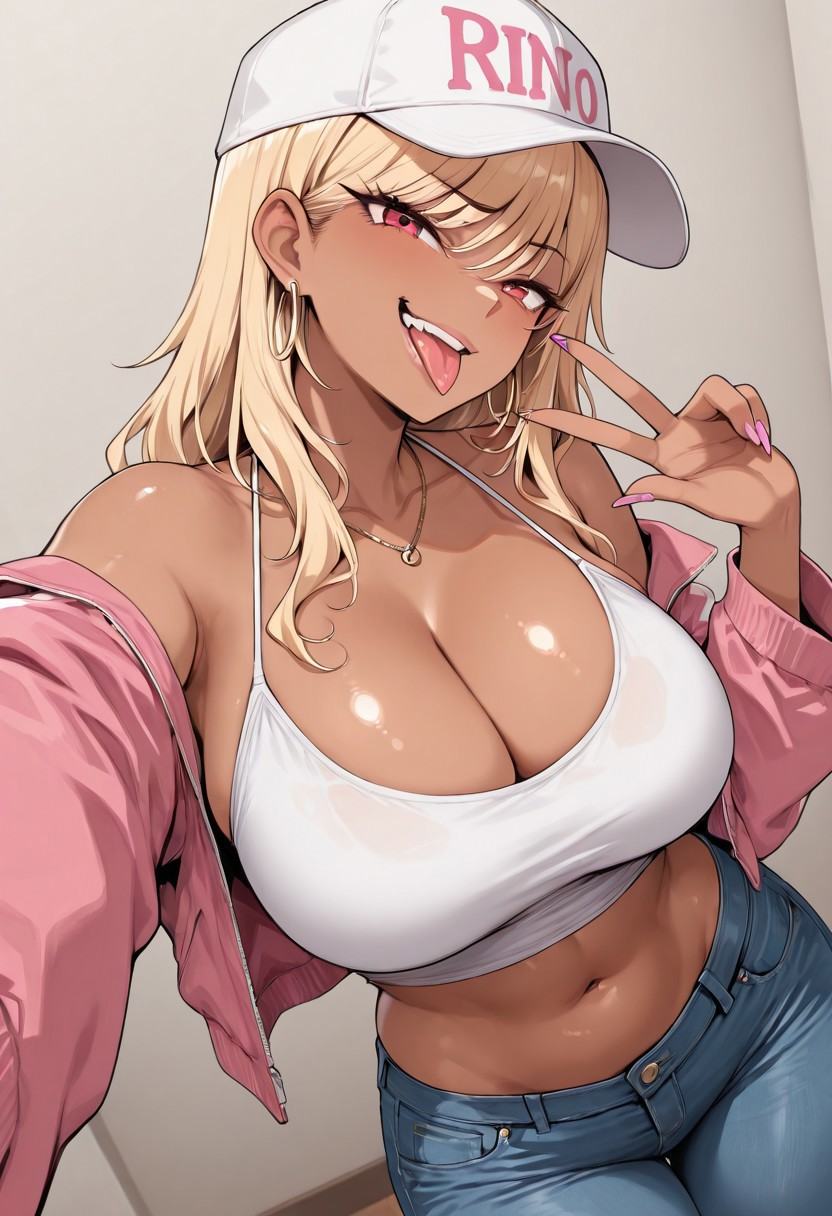 rino,  gyaru,  blonde hair on Tensor.Art
