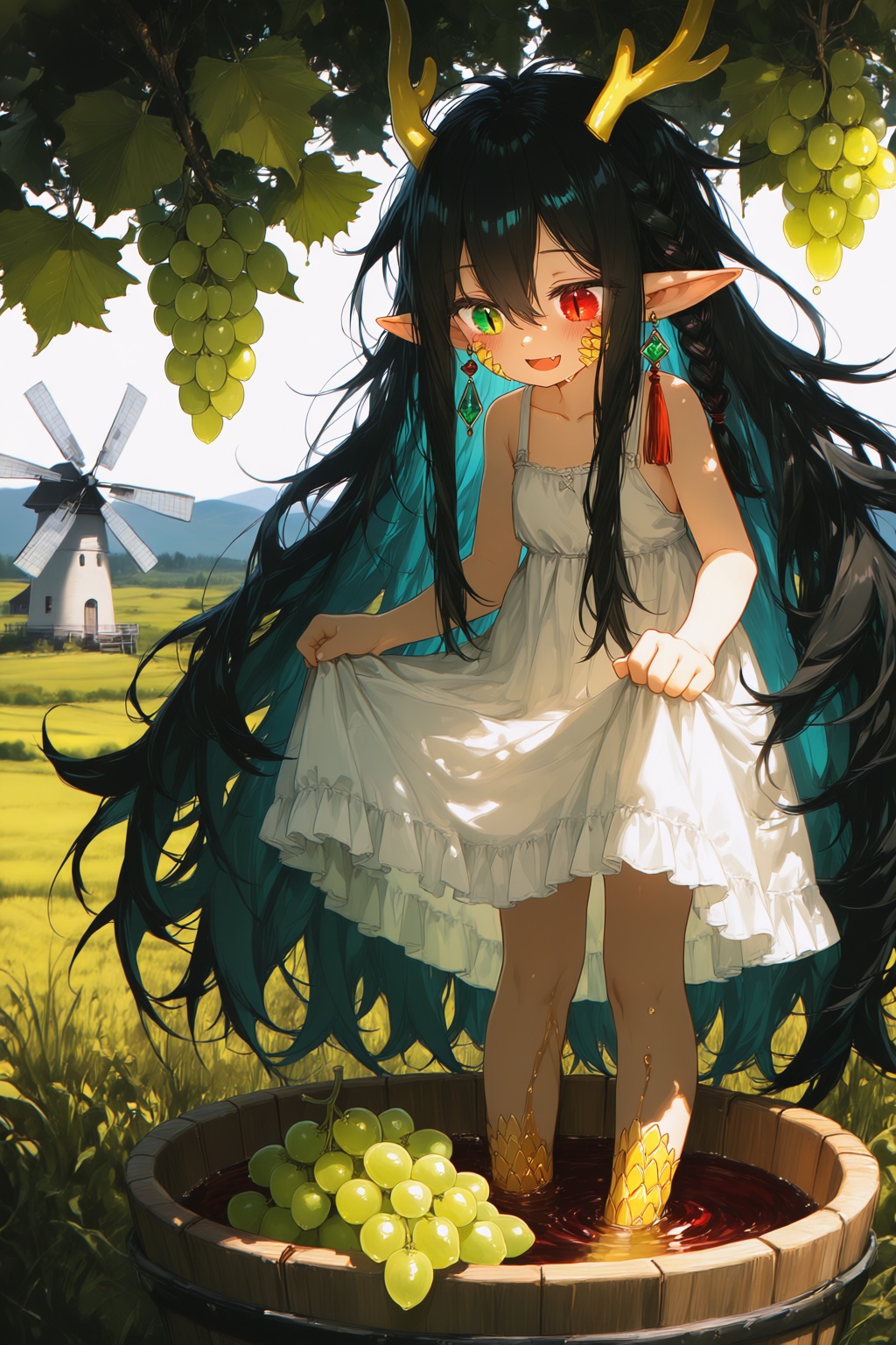 1girl,  solo,  dragon girl on Tensor.Art