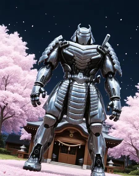 Silver Samurai,  robot,  armor on Tensor.Art